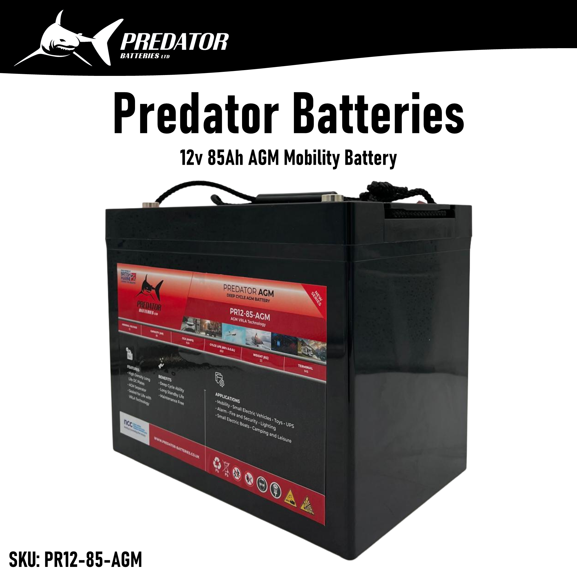 12v 85Ah AGM Battery