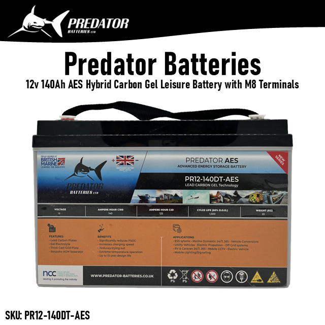 12v 140Ah - Dual Terminal Deep Cycle Gel Battery